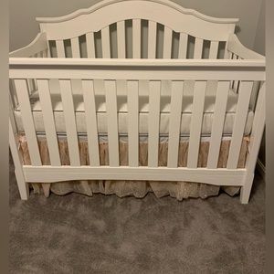 Emily & Meritt For Pottery Barn Kids Sparkle Tulle Crib Skirt Pink